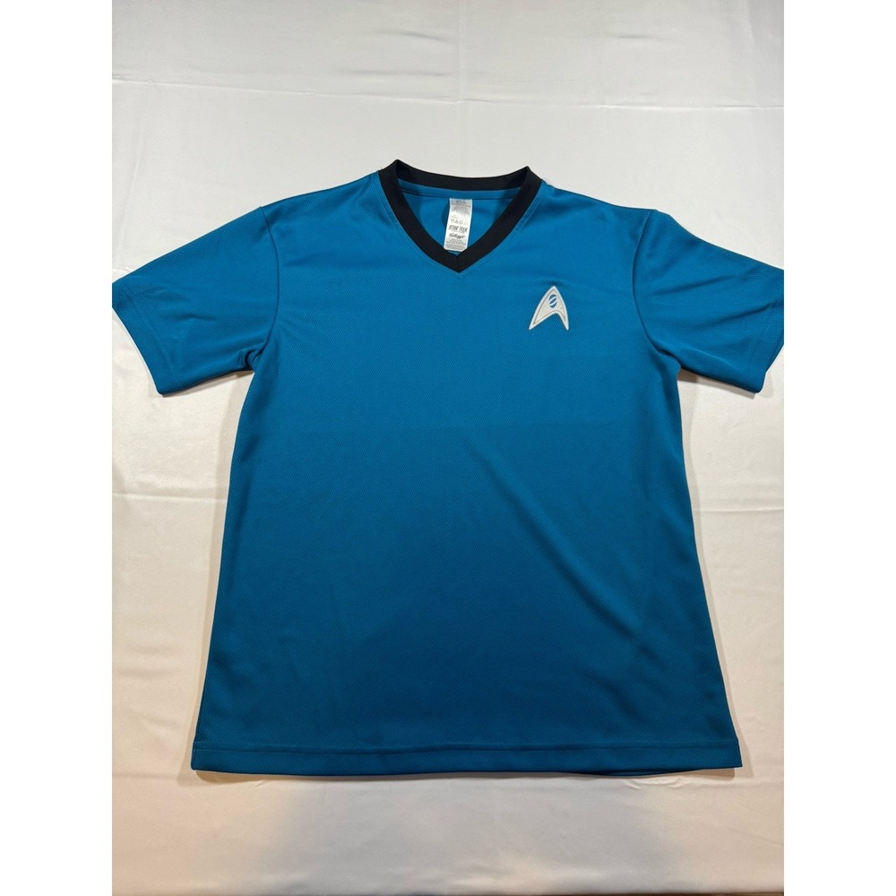 2009 Kellogg's Star Trek Spock Teal Blue Uniform Shirt Adult Size Small Unisex